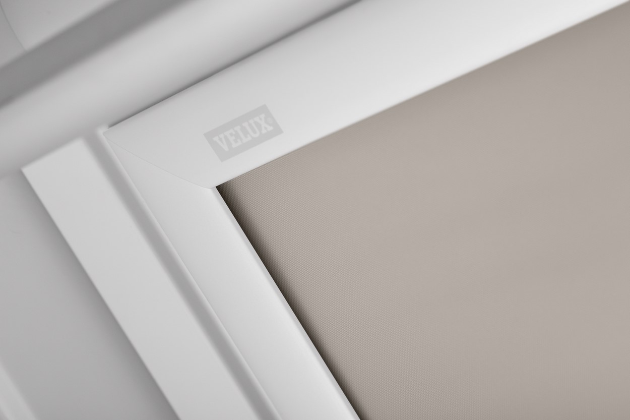 Tenda oscurante interna manuale a rullo white line - beige - per finestre misura S01/601 114x70